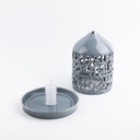 Large Electronic Candle From Jiwar -  Blue + Silver