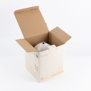 Large Electronic Candle From Jiwar -  Beige + Silver 