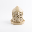 Large Electronic Candle From Jiwar -  Ivory + Gold 