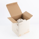 Large Electronic Candle From Jiwar - Beige + Gold 