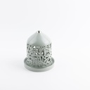 Medium Electronic Candle From Jiwar -  Haze Blue + Silver 