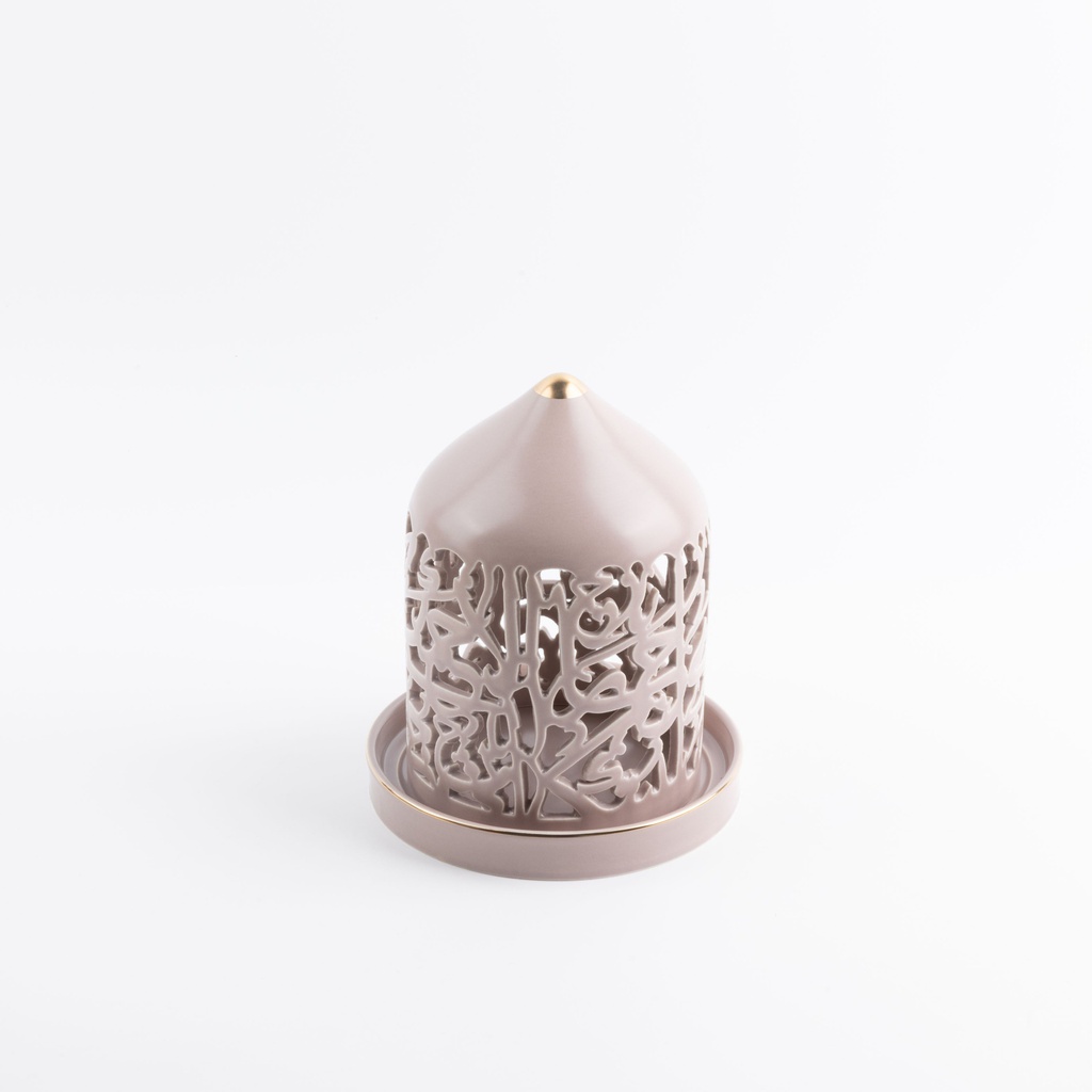 Medium Electronic Candle From Jiwar -  Purple + Gold