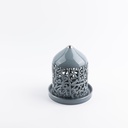 Medium Electronic Candle From Jiwar -  Blue + Silver