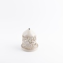 Small Electronic Candle From Jiwar -  Beige + Silver 