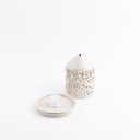 Small Electronic Candle From Jiwar - Beige + Gold 
