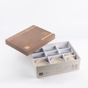 Tea Glass Set 12 Pcs From Jiwar -  Ivory + Gold 