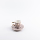 Porcelain Tea Set 12 Pcs From Jiwar -  Purple + Gold