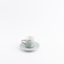 Turkish Coffee Set 12 Pcs From Jiwar -  Haze Blue + Silver 