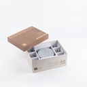 Turkish Coffee Set 12 Pcs From Jiwar -  Haze Blue + Silver 
