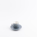 Turkish Coffee Set 12 Pcs From Jiwar -  Blue + Silver