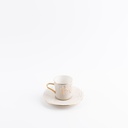 Turkish Coffee Set 12 Pcs From Jiwar - Beige + Gold 