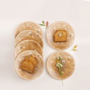 6pcs plate 7.5&quot;- Coffee   