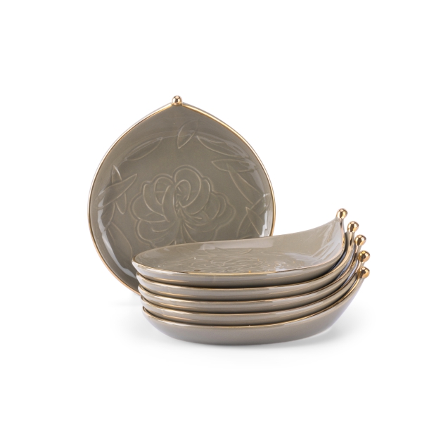 Cake  Serving Set 9Pcs From Queen - Grey