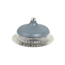Medium Glass Date Bowl From Jiwar - Blue + Silver