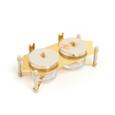 Nuts Serving Set 2 Bowl With Tray From Jiwar - Beige + Gold 