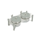 Nuts Serving Set 2 Bowl With Tray From Jiwar - Light Green + Silver