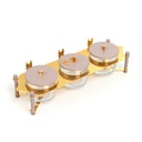 Nuts Serving Set 3 Bowl With Tray From Jiwar -  Purple + Gold