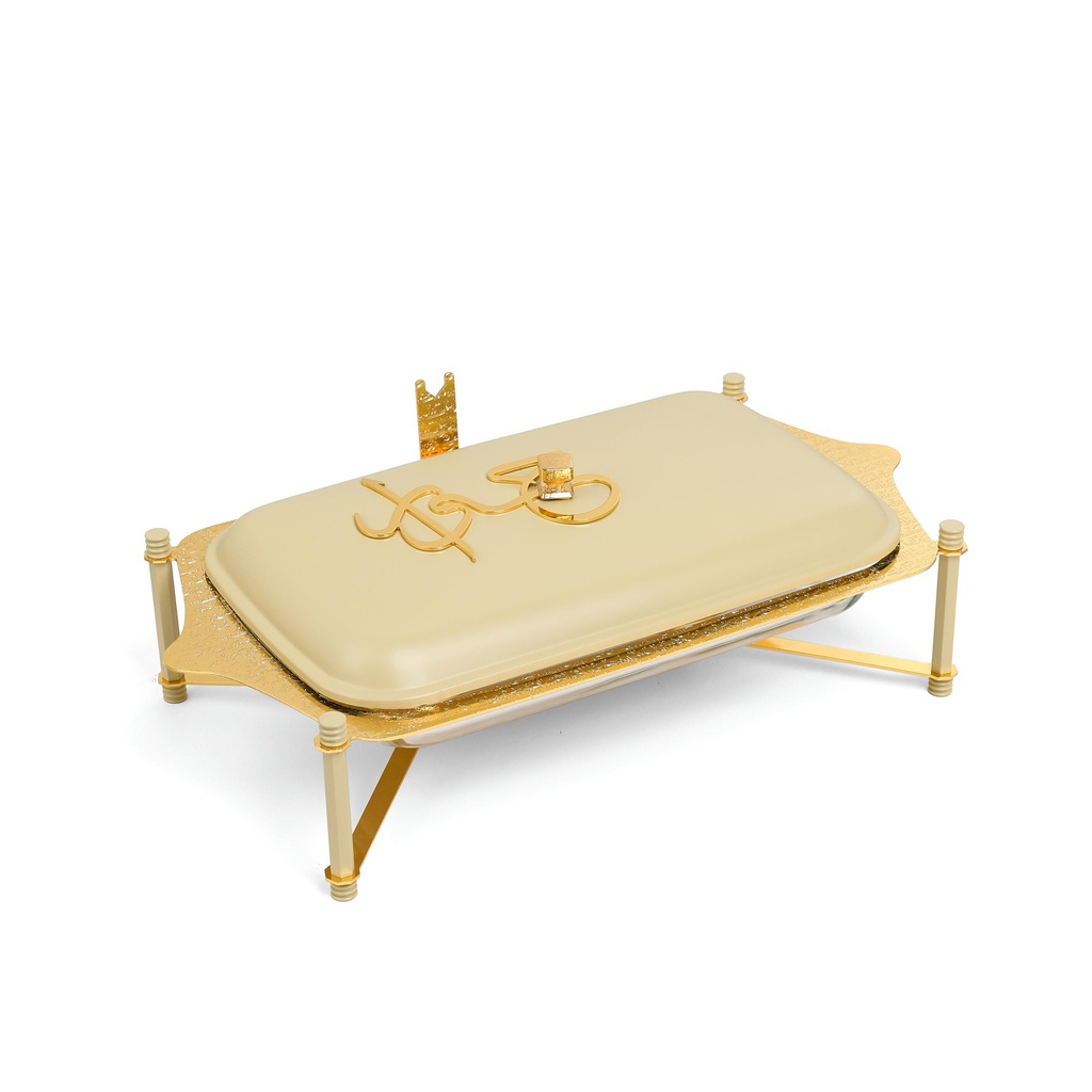 Stainless Steel Buffet - L From Jiwar -  Ivory + Gold 