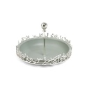 Sweet Serving Tray -L From Jiwar - Light Green + Silver