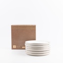 Serving Plates 6 Pcs From Jiwar -  Beige + Silver 