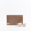 Arabic Coffee Set 12 Pcs From Jiwar -  Beige + Silver 