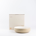 Salad Serving Bowl From Jiwar -  Ivory + Gold 