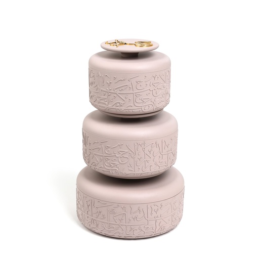 [HJ1308] Food Warmer Set From Jiwar -  Purple + Gold