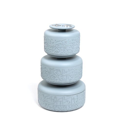 [HJ1309] Food Warmer Set From Jiwar - Blue + Silver