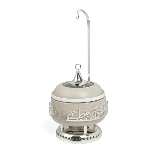 [HJ1364] Serving Buffet - M From Jiwar -  Beige + Silver 