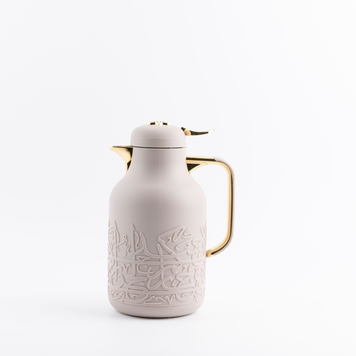 [KP1077] One Vacuum Flask For Tea And Coffee From Jiwar -  Purple + Gold