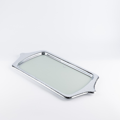 [TH0059] Iron Serving Tray From Jiwar - Light Green + Silver