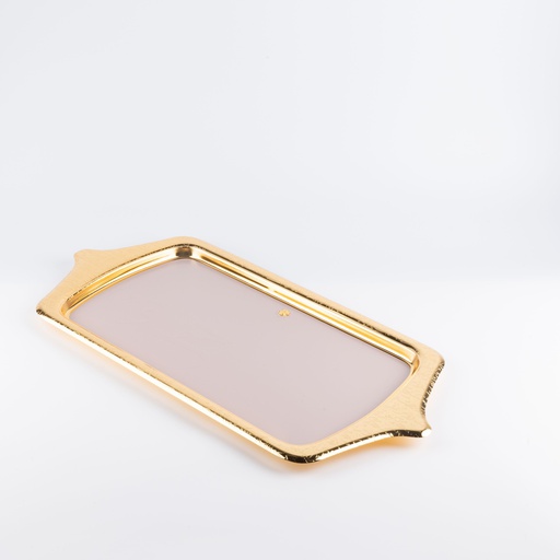 [TH0060] Iron Serving Tray From Jiwar -  Purple + Gold
