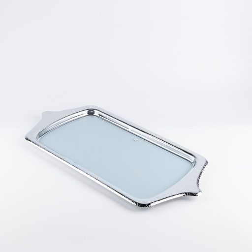 [TH0061] Iron Serving Tray From Jiwar - Blue + Silver