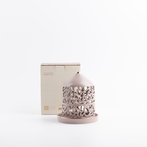 [ET2697] Small Electronic Candle From Jiwar -  Purple + Gold