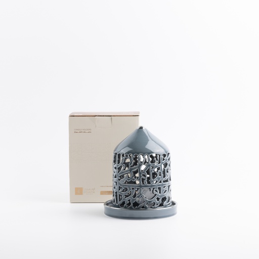 [ET2698] Small Electronic Candle From Jiwar - Blue + Silver